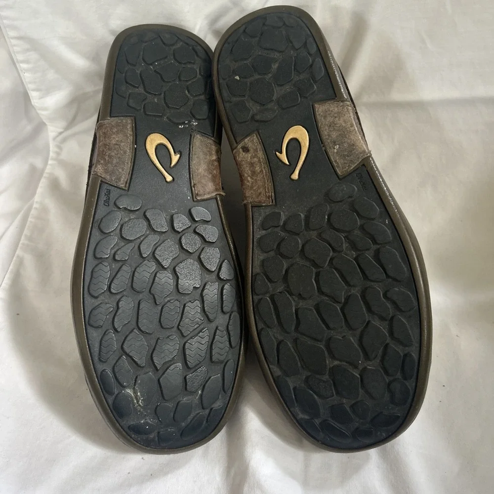 Olukai Kilauea Chelsea Boot Slip On Leather Brown Men US 9.5 10142-7027 KI0004..